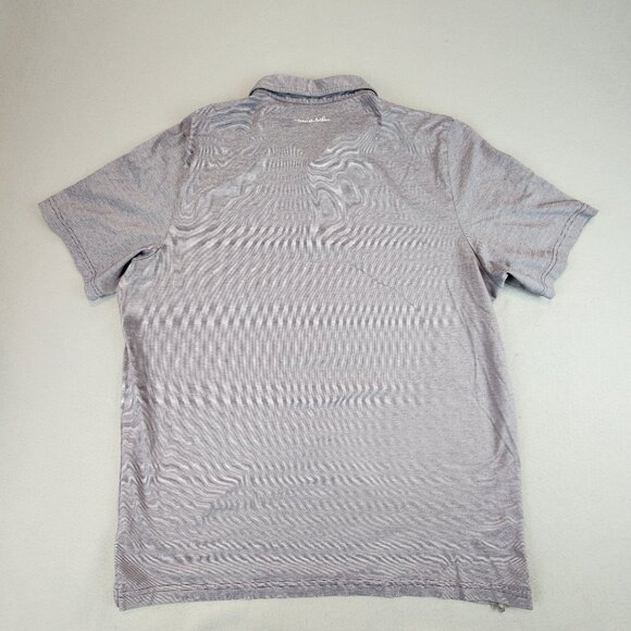 Travis Mathew Micro Stripe Golf Polo Short Sleeve Purple White Active Prep XXXL - Picture 4 of 12